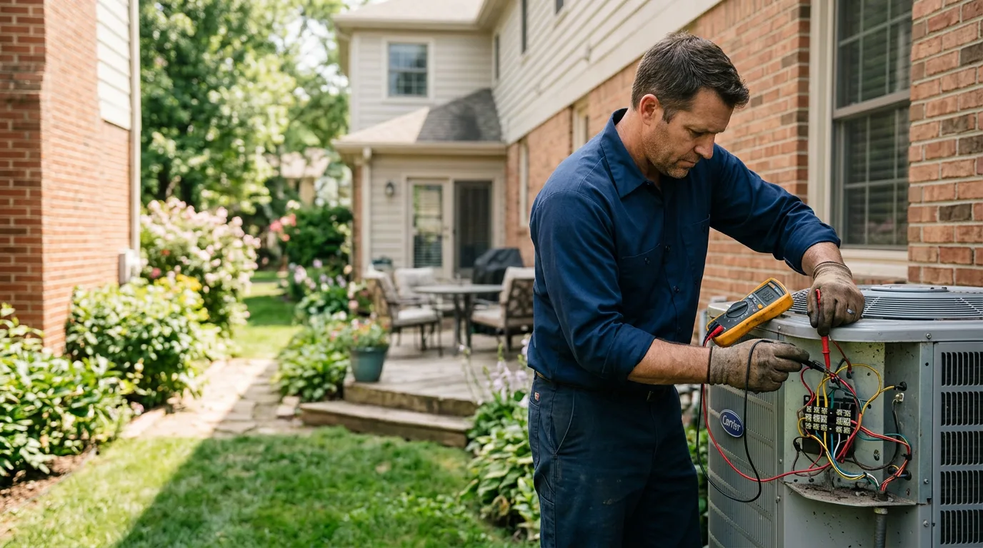 HVAC technician working near Leverett, MA